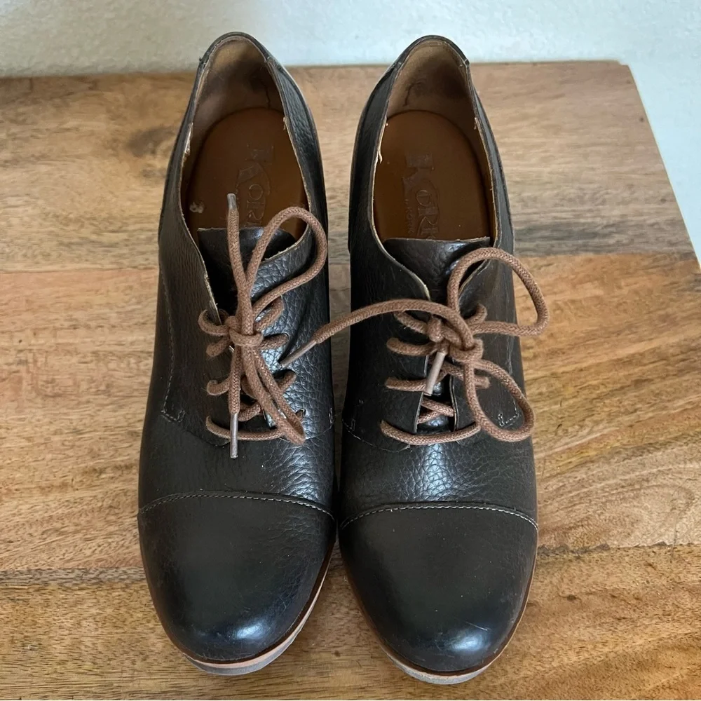 Kork Ease Women’s Roana Brown  Leather Lace Up Booties Size 7.5 - Picture 4 of 13